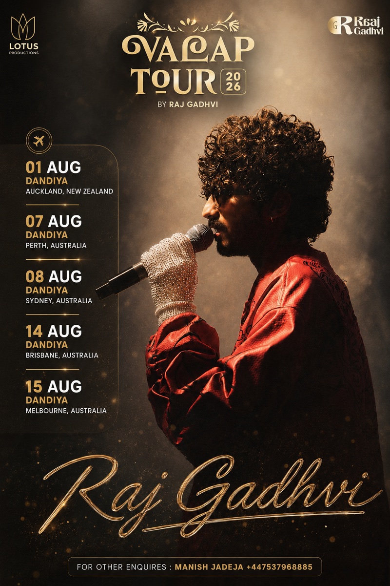 Raj Gadhvi tour campaign poster