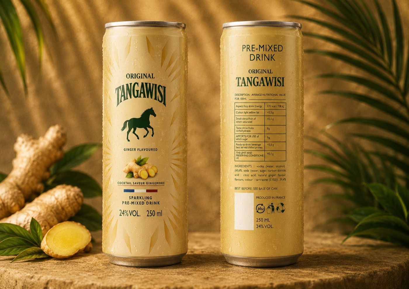 Tangawisi ginger drink branding and packaging